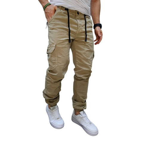 3005 - PANTALÓN DRIL CARGO BOTA RESORTE HOMBRE